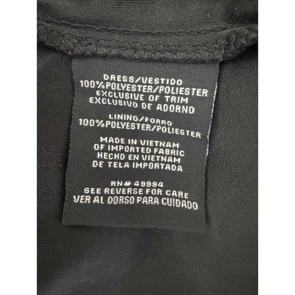 R&M Richards Black Sparkly Mesh Cascade Ruffle Long Gown Dress Size 16W 1X Plus - Picture 8 of 14